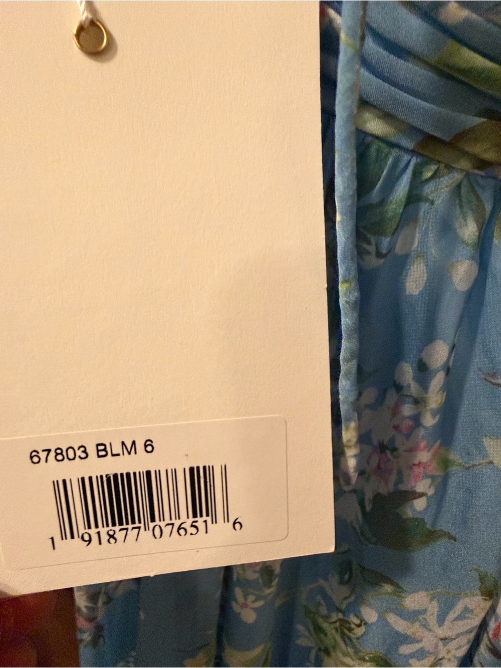 NWT Mac Duggal Blue Ruffle Tiered Floral Cut-Out Chiffon Gown reg $398 size 6 - Picture 14 of 16